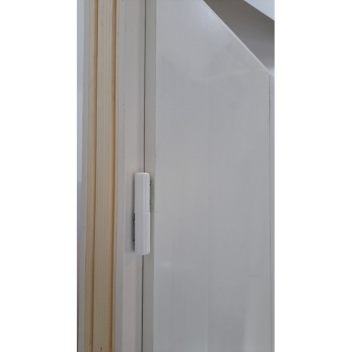Двері для готелів ГОТ-02: білі, скло прозоре