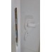 Двері для готелів ГОТ-05: білі, розширені, скло прозоре