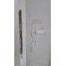 Двері для комерційних приміщень КОМ-03+КОМ-03: білі, скло прозоре