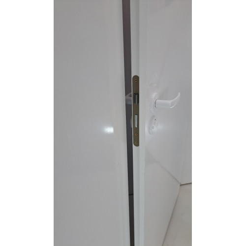 Двері для комерційних приміщень КОМ-03+КОМ-03: білі, скло прозоре