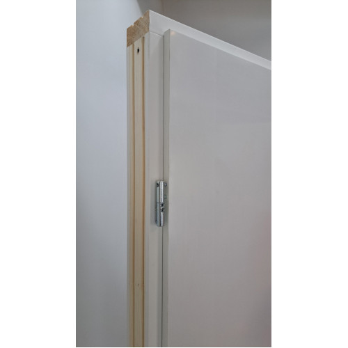 Двері для санаторіїв САН-03+САН-03: білі, скло прозоре