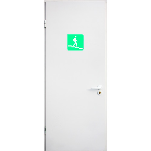 Двері для санаторіїв САН-05: білі, розширені, скло прозоре вузьке