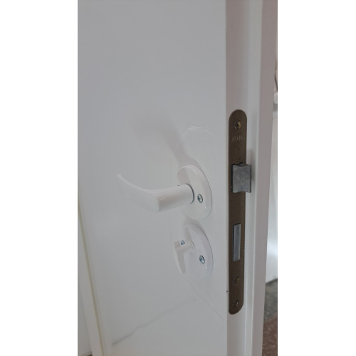 Двері в підсобку кладову комору КЛАД-02+КЛАД-02: білі, скло прозоре
